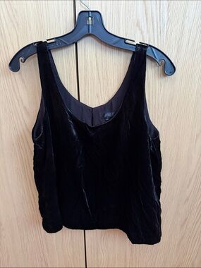 J. Crew Black Velvet Camisole Tank